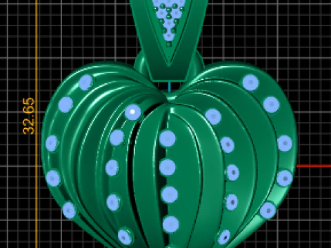 Radiant Heart Pendant 3D Print Model