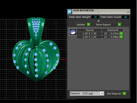 Radiant Heart Pendant 3D Print Model