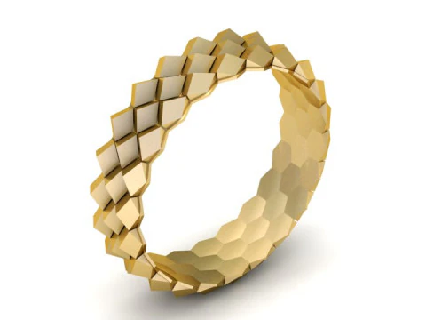 Conjunto de pulseira geom&eacute;trica Hexa-Stack Modelo de Impressão 3D