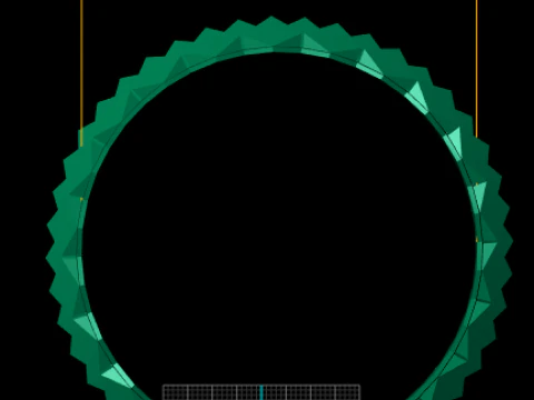 Hexa-Stack Geometric Bangle Set 3D Print Model