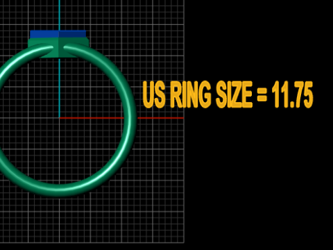 Hexa-Edge Geometric Ring 3D printmodel