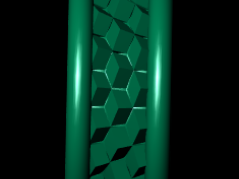 Hexa-Edge Geometric Ring 3D printmodel