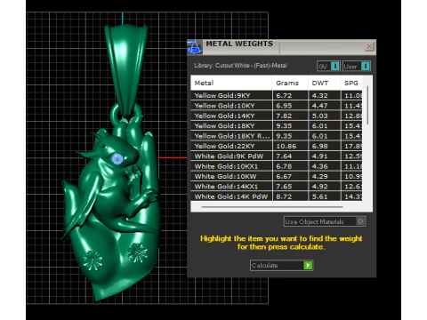 Golden Dragon Pendant with Ruby Eye 3D Model