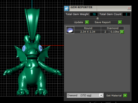 Golden Baby Dragon Pendant with Ruby Eyes 3D Model