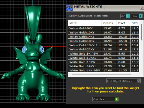 Golden Baby Dragon Pendant with Ruby Eyes 3D Model