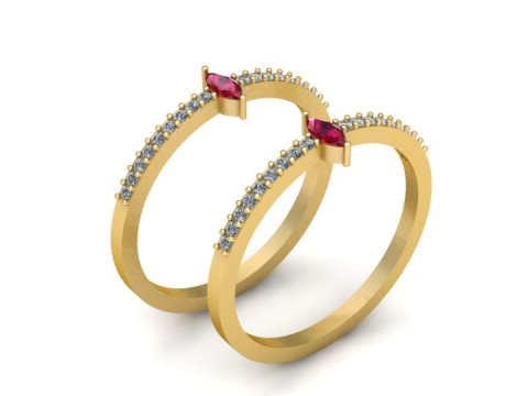 Elegant gold band ring 3D Print Model