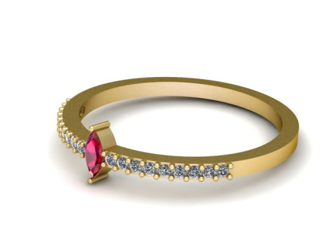 Elegant gold band ring 3D Druckmodell