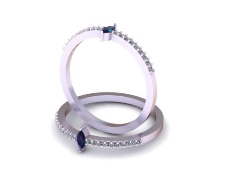 Elegant gold band ring 3D Druckmodell