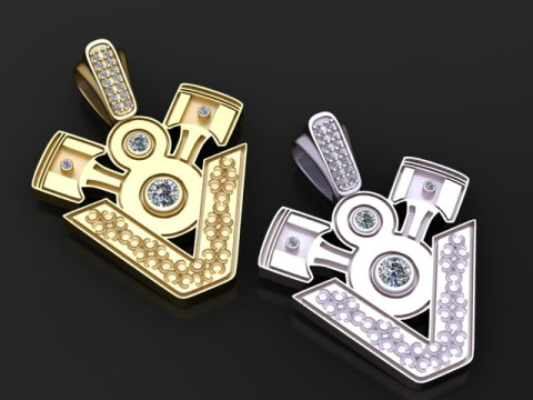 Engine Pendant 3D Принт Модель