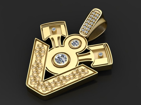 Engine Pendant 3D 打印模型