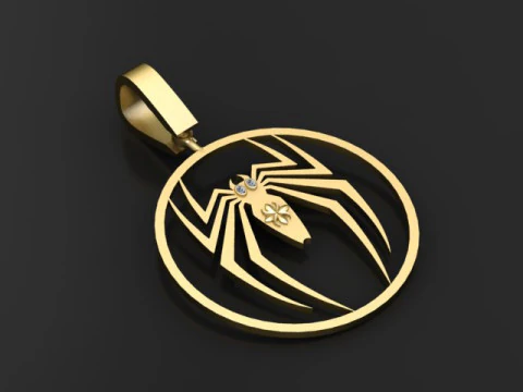 Spider Emblem Pendant 3D Print Model