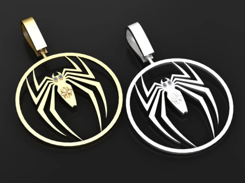 Spider Emblem Pendant 3D Print Model