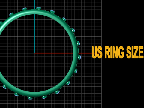 Diamond-Studded Gold Band Ring 3D प्रिंट मॉडल