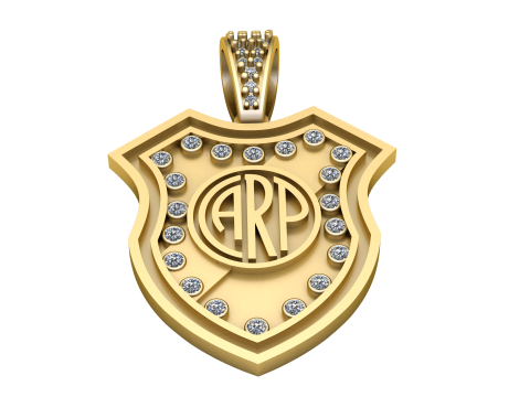 Custom Shield Pendant 3D Print Model