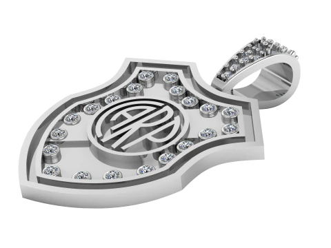 Custom Shield Pendant 3D Print Model