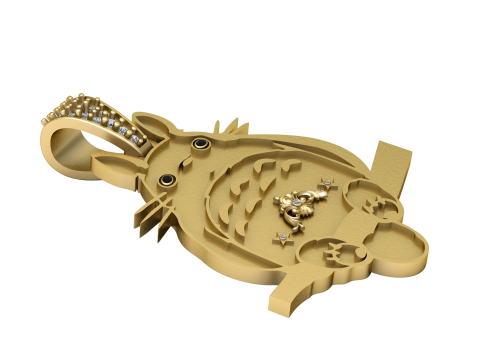 Floral Harmony Pendant 3D Print Model