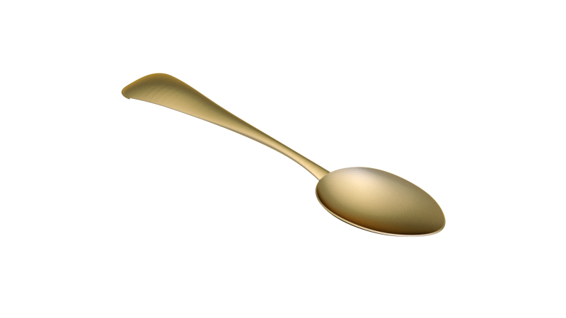 Luxury Gold Spoon pendant 3D Print Model .c4d .max .obj .3ds .fbx .stl .blend