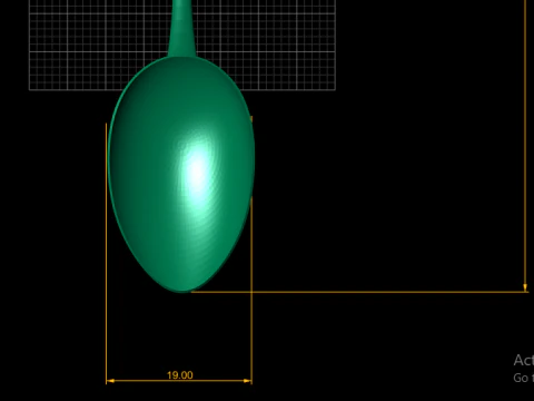 Luxury Gold Spoon pendant 3D Print Model