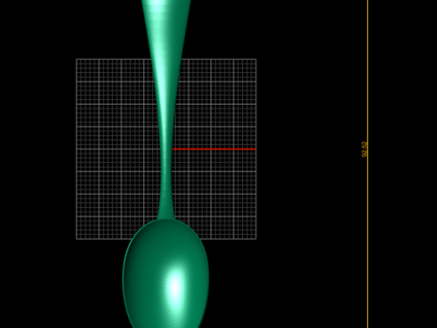 Luxury Gold Spoon pendant 3D Print Model