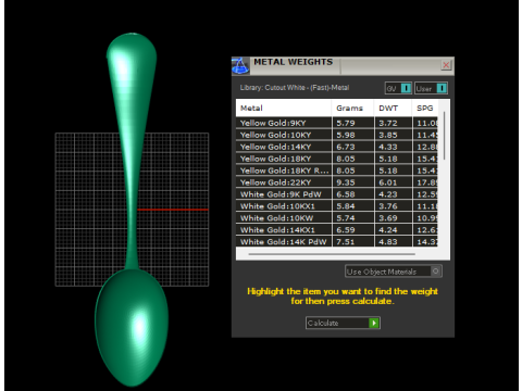 Luxury Gold Spoon pendant 3D Print Model