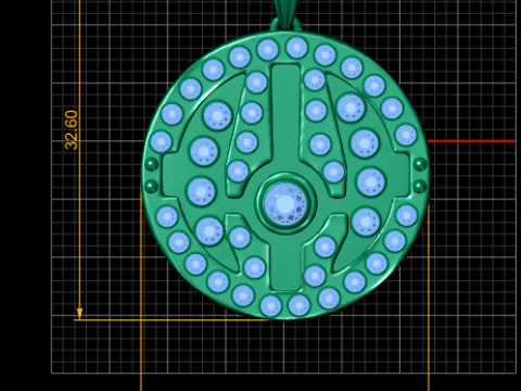 Labyrinth Circle Pendant 3D Print Model