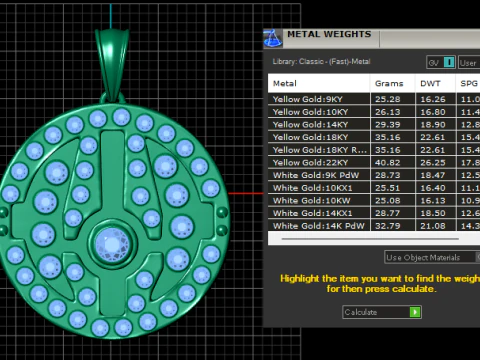 Labyrinth Circle Pendant 3D Print Model