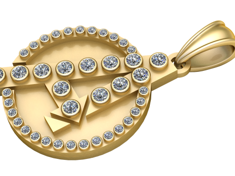 Avengers-Inspired Diamond Pendant 3D Print Model
