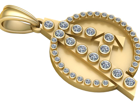 Avengers-Inspired Diamond Pendant 3D Print Model