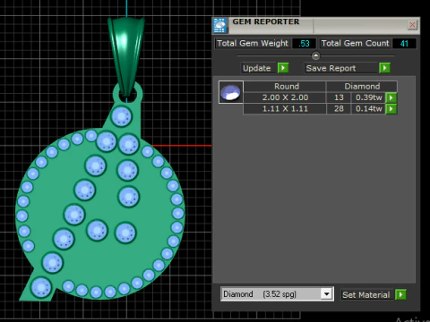 Avengers-Inspired Diamond Pendant 3D Print Model