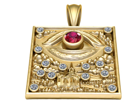 Mystic Ruby Eye Pendant 3D Print Model