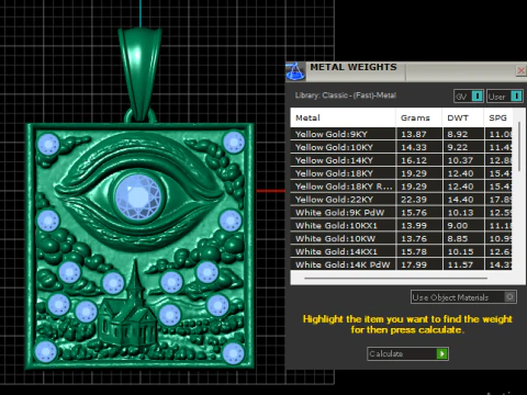 Mystic Ruby Eye Pendant 3D Print Model