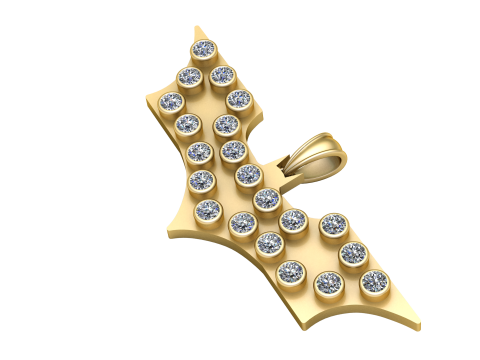 Bat Emblem Pendant 3D Print Model