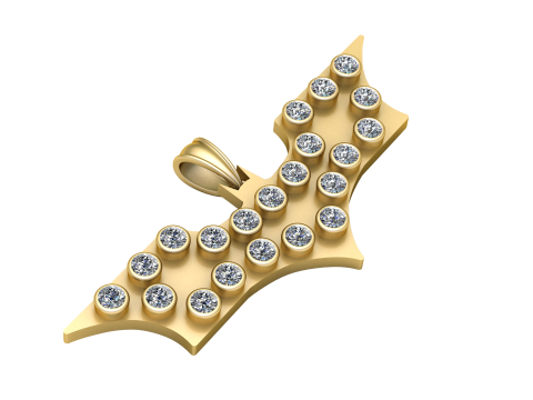 Bat Emblem Pendant 3D Print Model