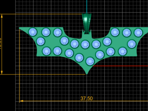 Bat Emblem Pendant 3D Print Model