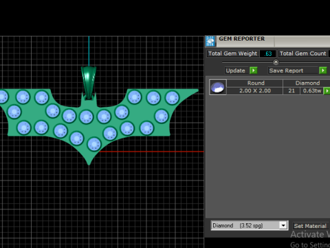 Bat Emblem Pendant 3D Print Model