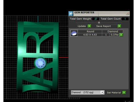 Custom Initial Gold Ring 3D Print Model