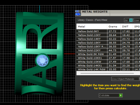 Custom Initial Gold Ring 3D 打印模型