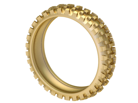 Golden Gear Edge Ring Model 3D
