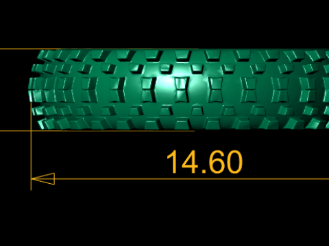 Golden Gear Edge Ring Model 3D