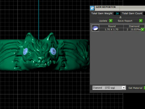 Golden Dragon Eye Ring 3D Model