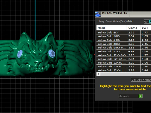 Golden Dragon Eye Ring 3D Model