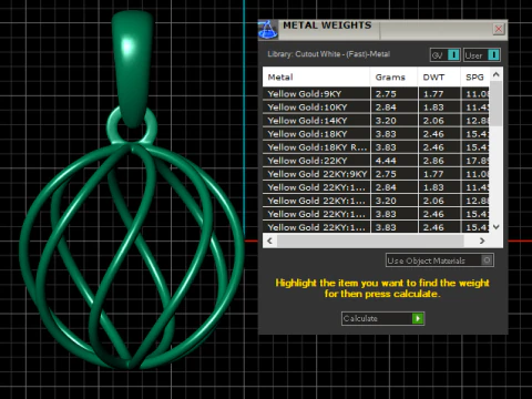 Golden Orb Cage Pendant 3D Model