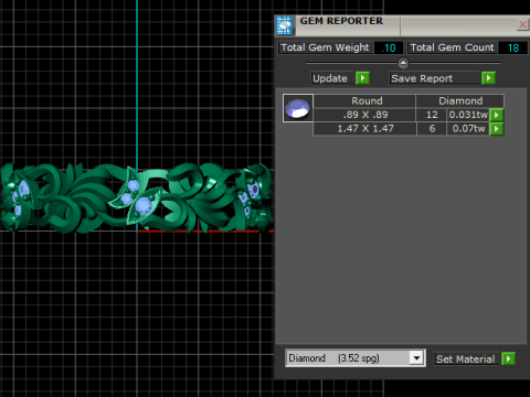 Floral Vine Diamond Band Model 3D
