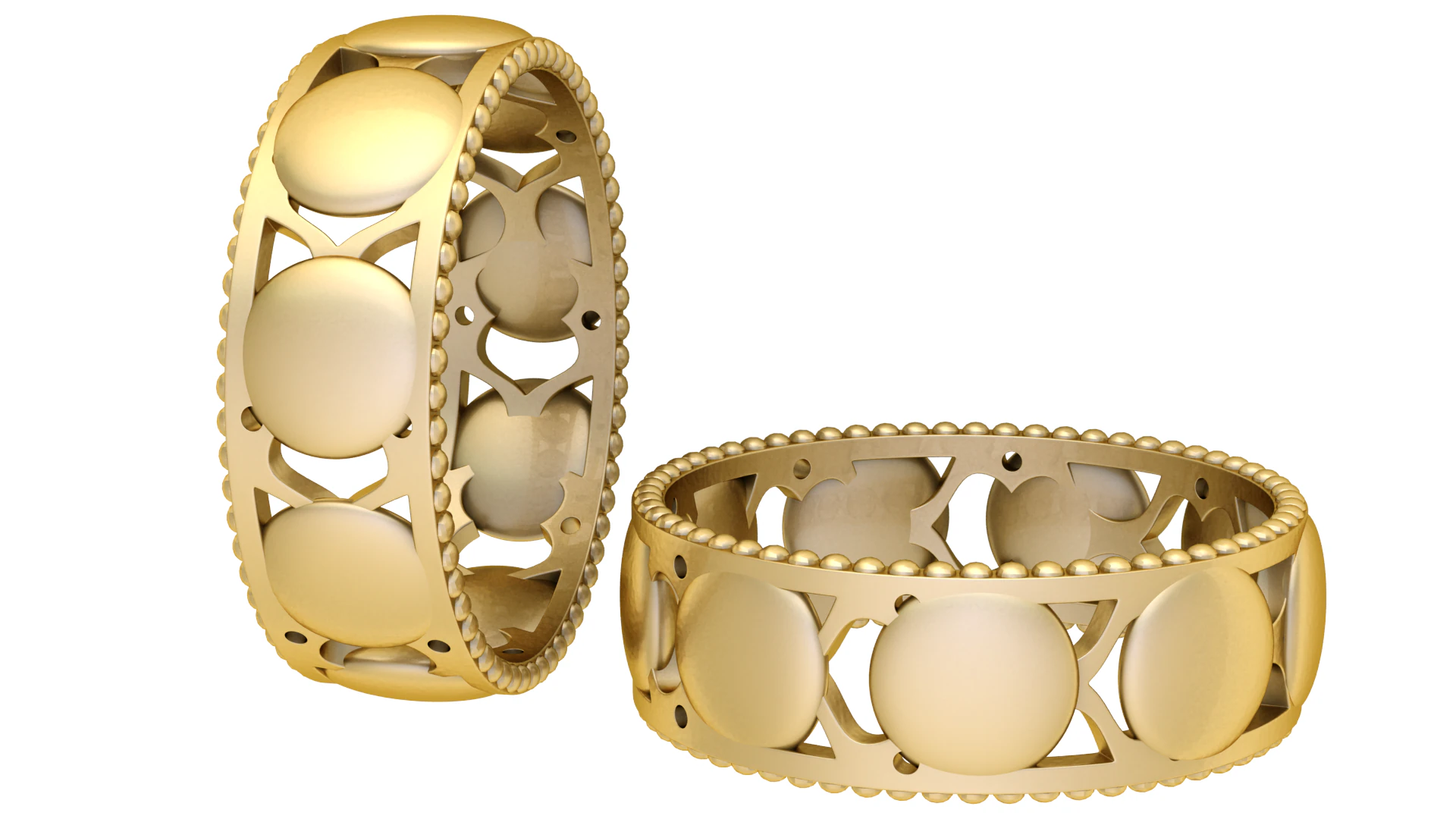 Lunar Disc Eternity Band 3D Model .c4d .max .obj .3ds .fbx .stl .blend 