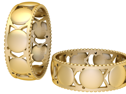 Lunar Disc Eternity Band 3D Model