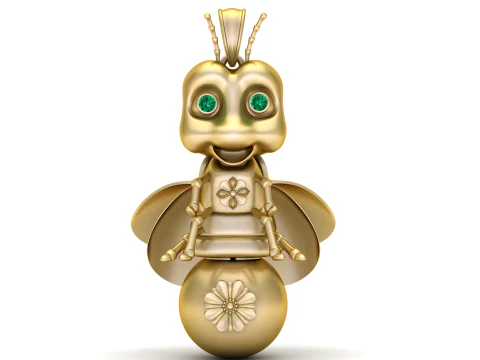 Wisiorek z pszczółką miodną Model biżuterii do druku 3D Model do druku 3D