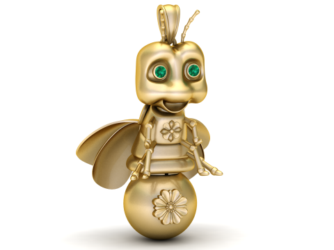 Honey Bee Pendant 3D Printable Jewelry Model Model do druku 3D