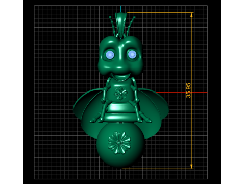 Honey Bee Pendant 3D Printable Jewelry Model Model do druku 3D