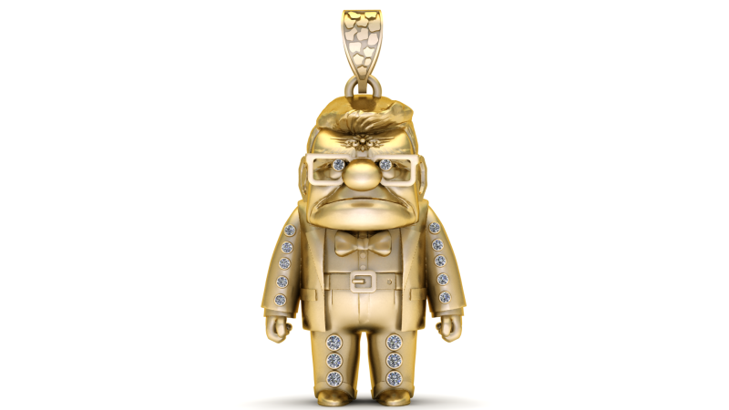 THE OLD MAN PENDANT 3d printable model 3D 打印模型 .c4d .max .obj .3ds .fbx .stl .blend 