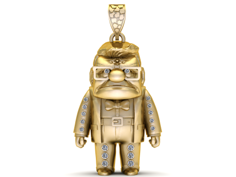 THE OLD MAN PENDANT 3d printable model 3D प्रिंट मॉडल